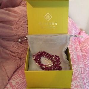 Kendra Scott Supak Bracelet Set. NWOT Maroon